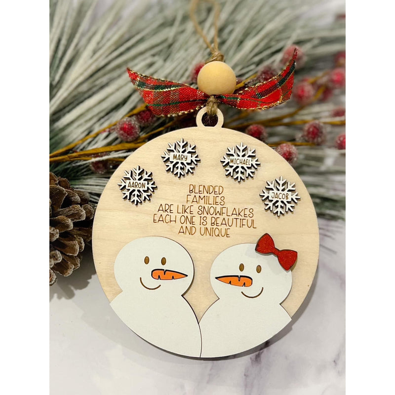 Snowman Blended Family Ornament