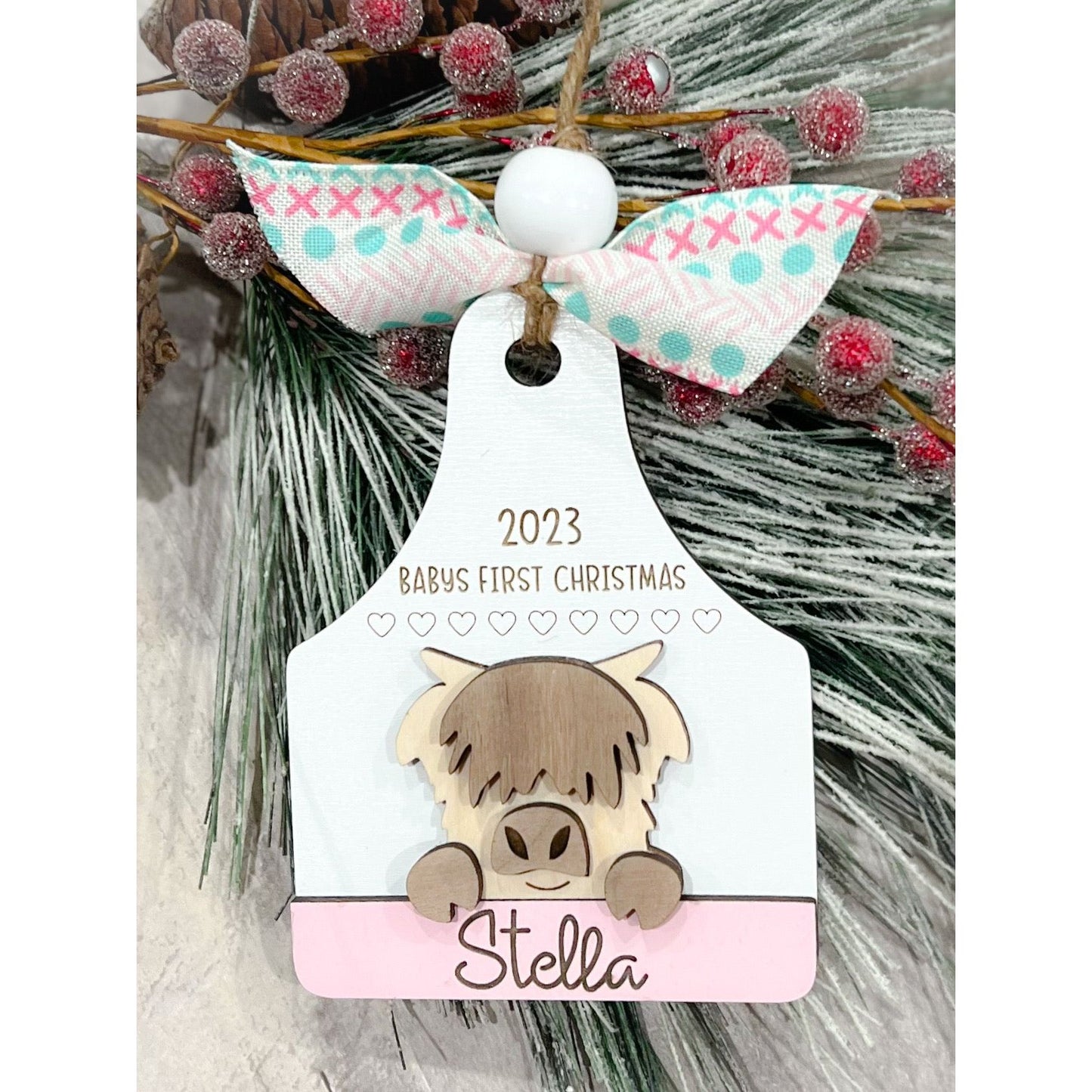 Baby’s First Christmas Highland Cow Ornament