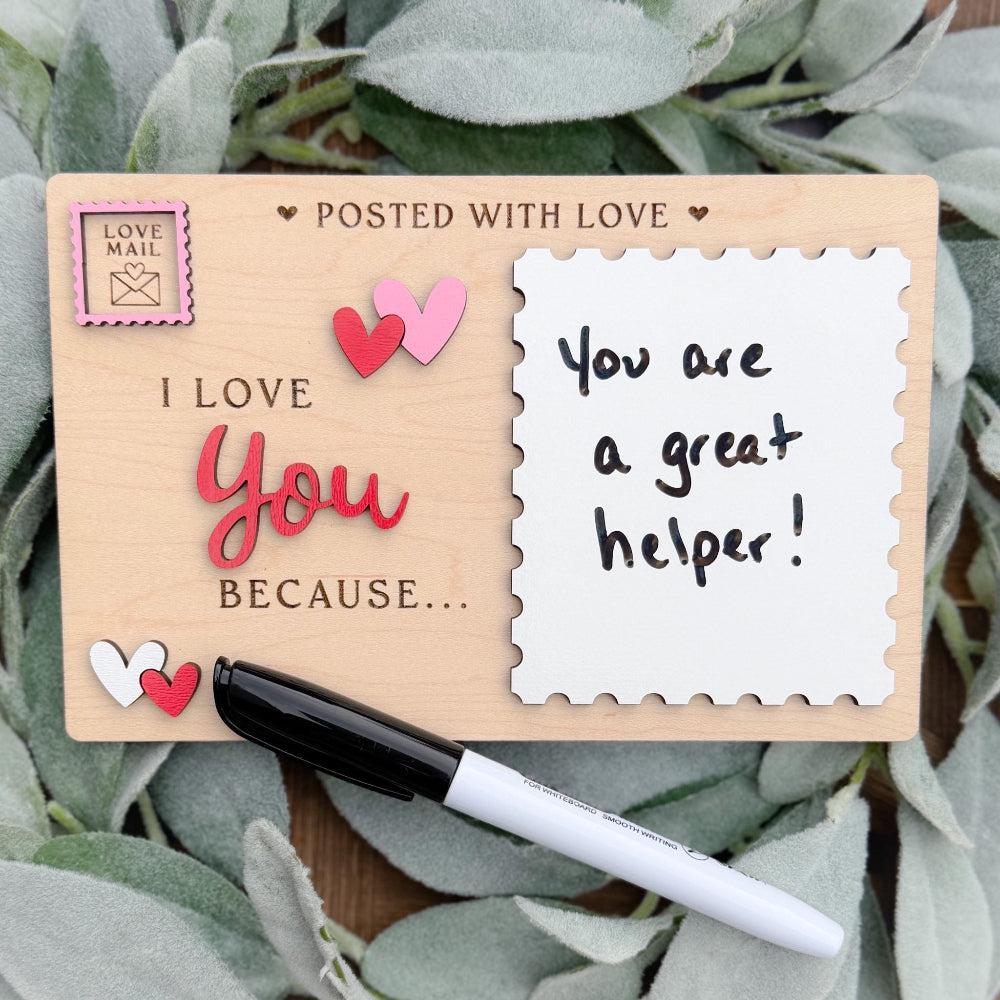 I Love You Dry Erase Sign