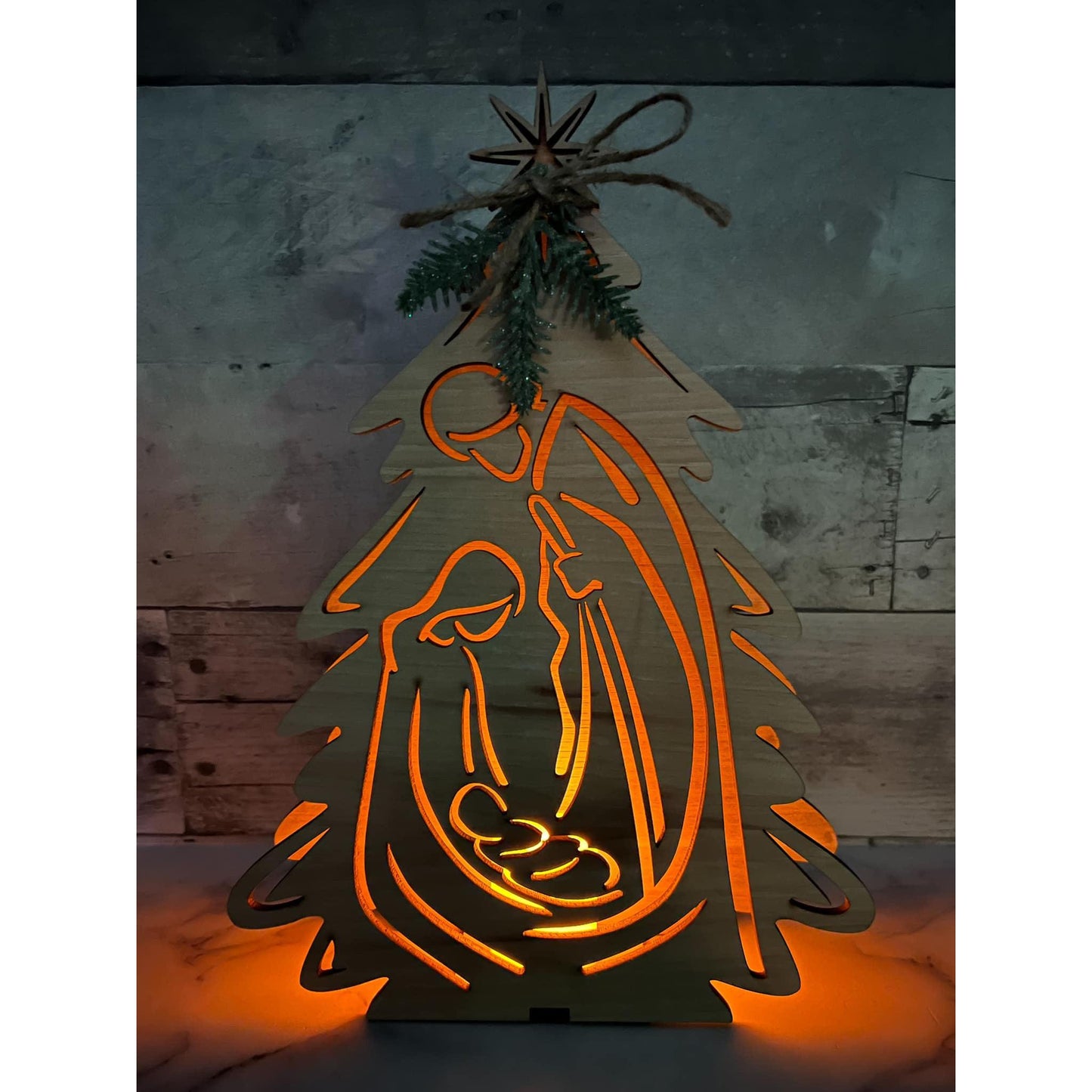 Nativity Votive Candle Tree