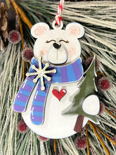Load image into Gallery viewer, Cozy Winter Bear Ornament