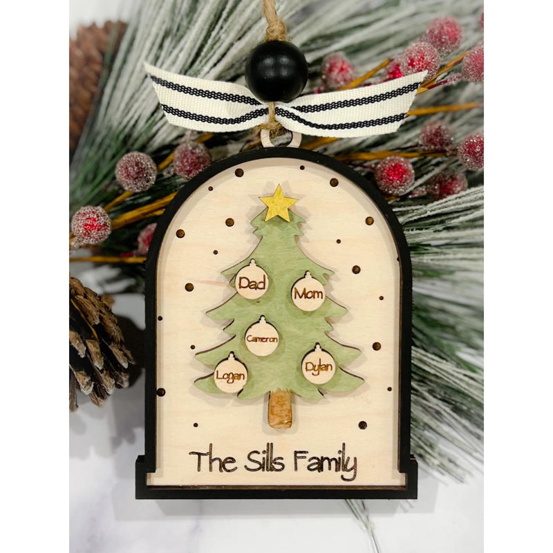 Personalized Family Christmas Tree Ornament