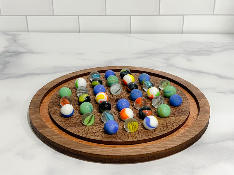 Wood Solitaire Marble Game