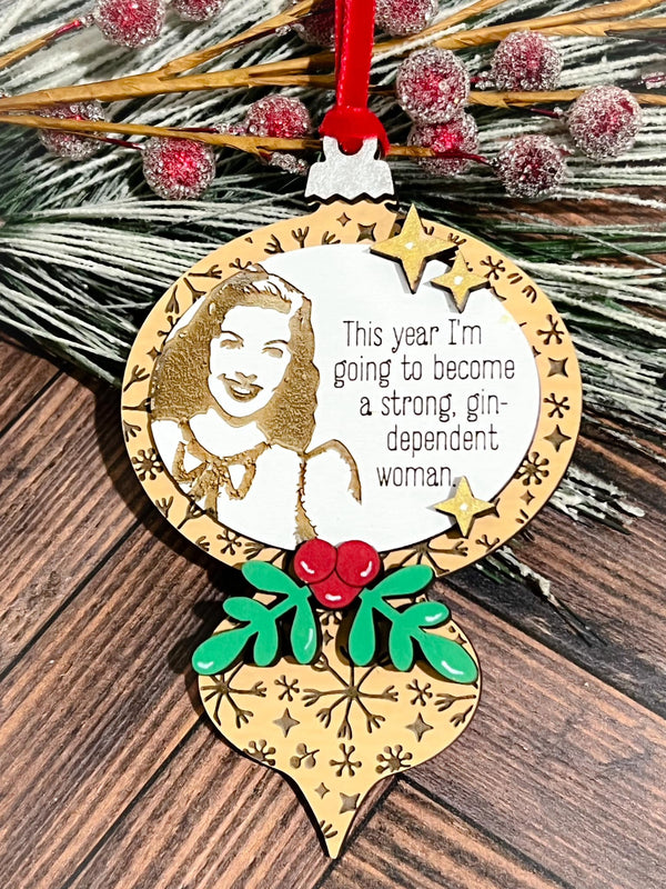 Vintage Style Snarky Ornament
