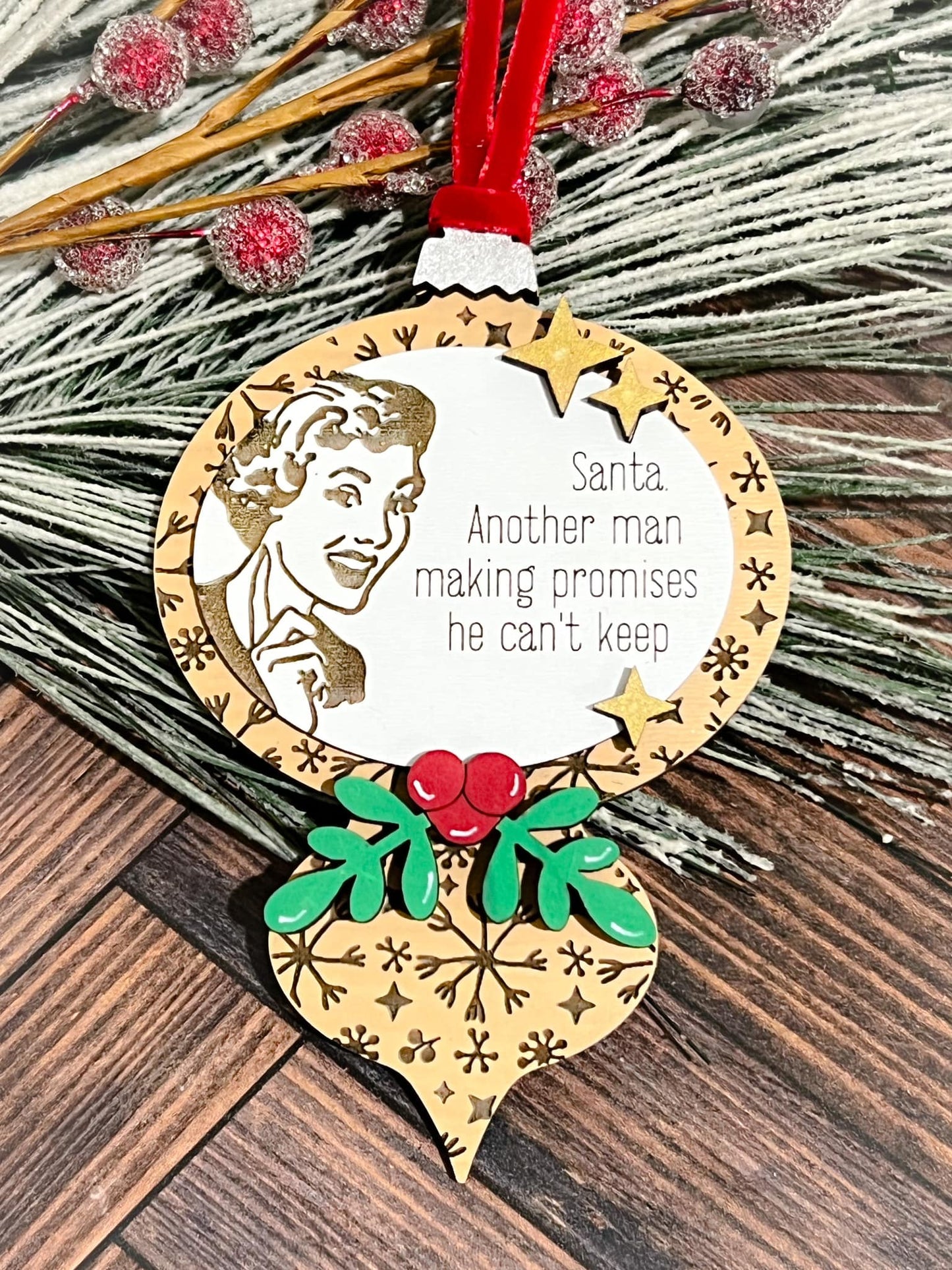 Vintage Style Snarky Ornament
