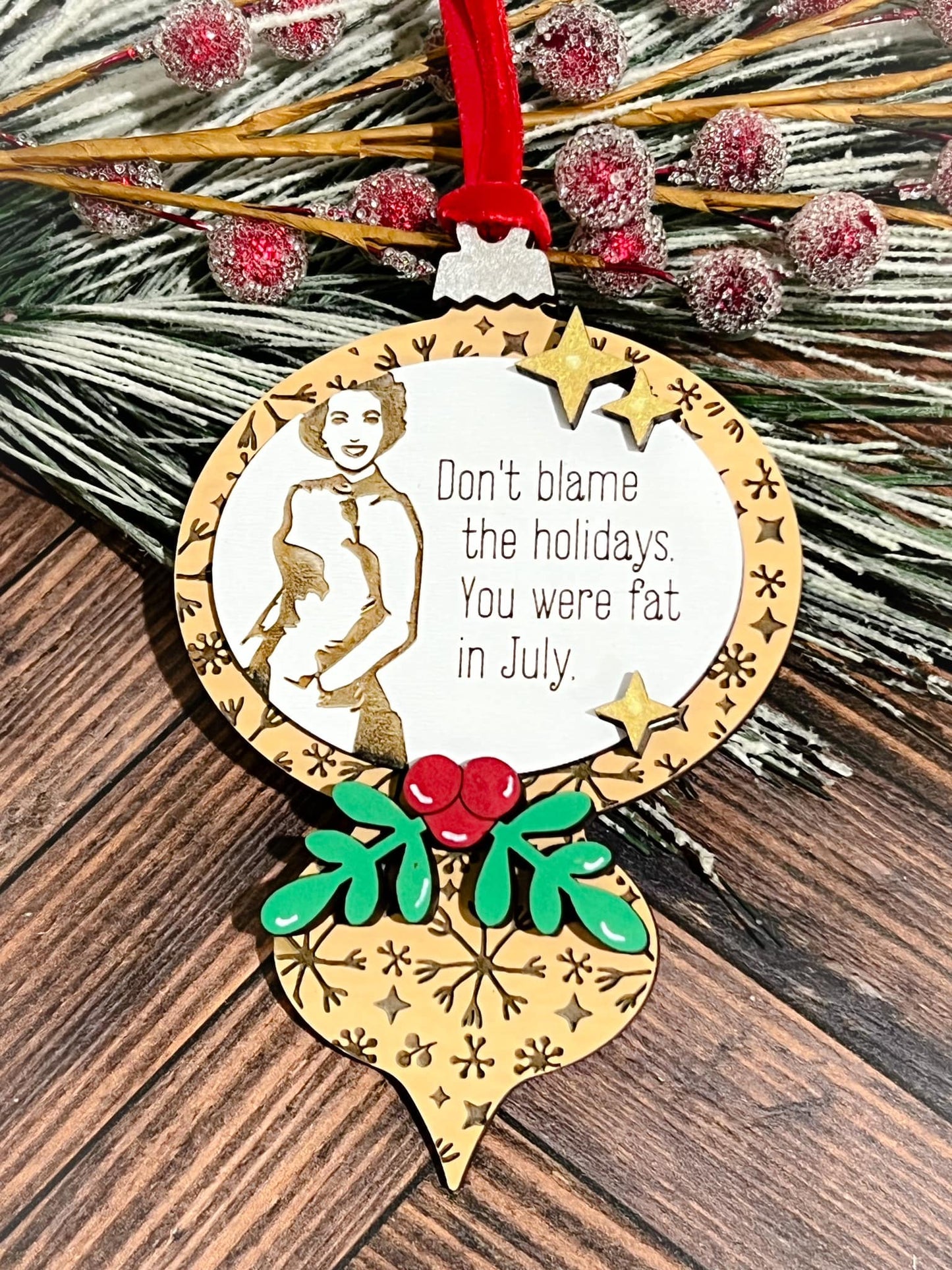 Vintage Style Snarky Ornament