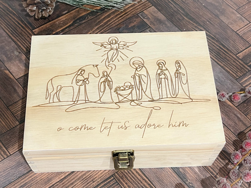 O Come Let Us Adore Him Christmas Box