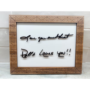 Custom 3D Handwritten Picture