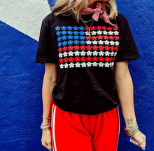 Load image into Gallery viewer, Floral Old Glory Graphic T-shirt