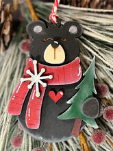Load image into Gallery viewer, Cozy Winter Bear Ornament