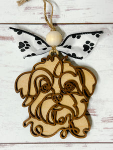 Doodle Art Dog Breed Ornament
