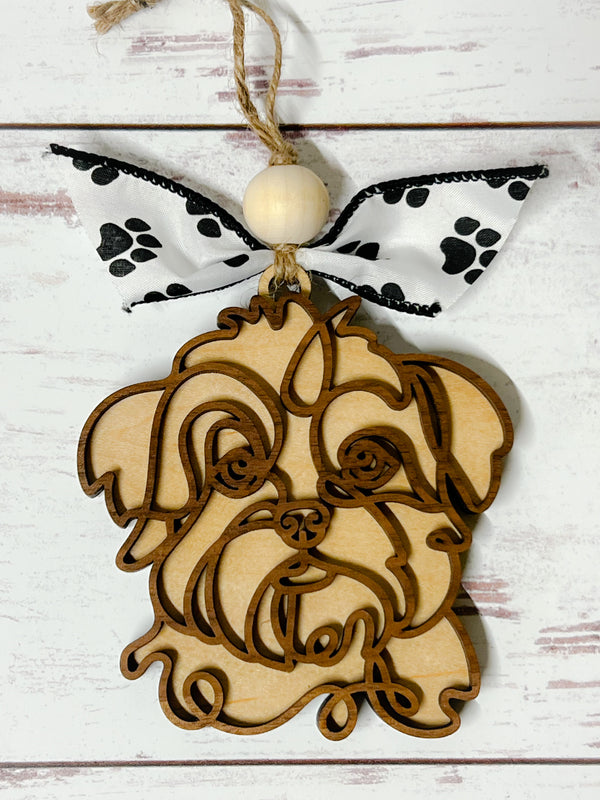 Doodle Art Dog Breed Ornament