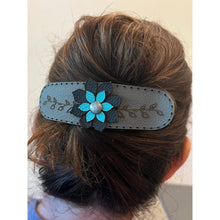Load image into Gallery viewer, Floral Leather Hairclip