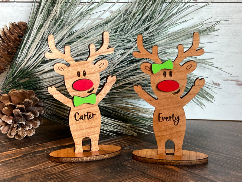 Personalized Reindeer Place Marker