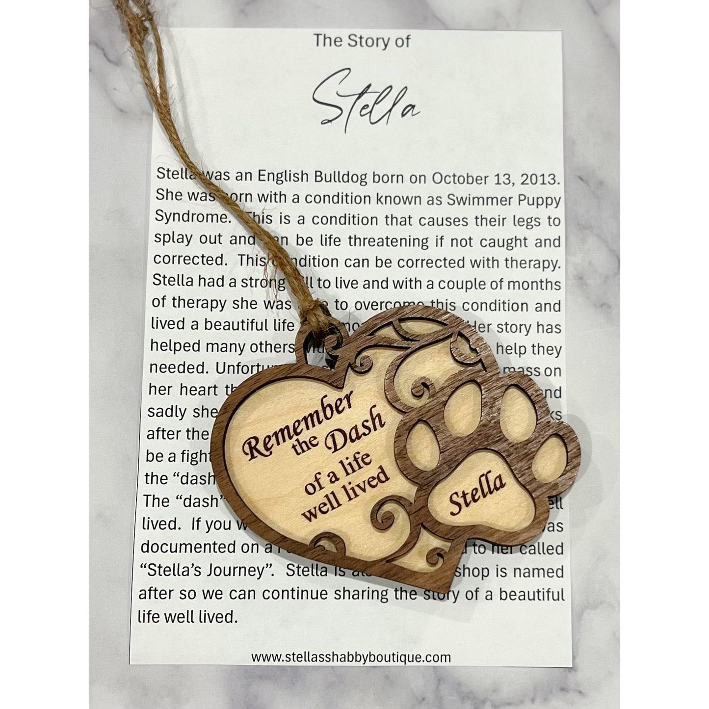 Remember the Dash Memorial Ornament