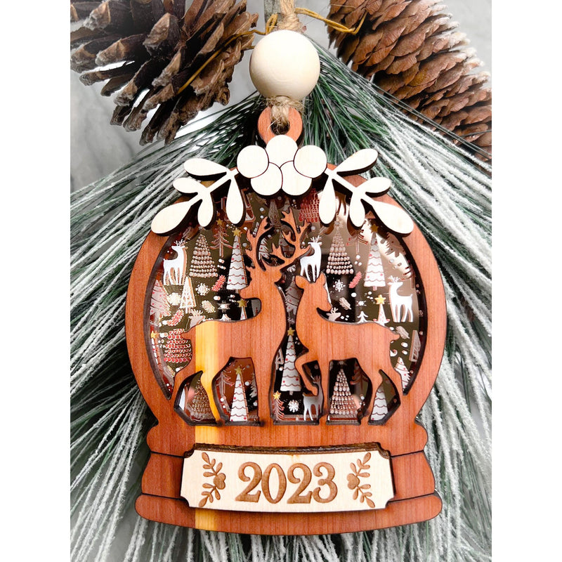 2023 Deer Snowglobe Ornament