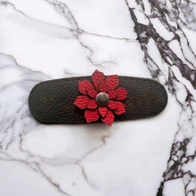 Load image into Gallery viewer, Floral Leather Hairclip