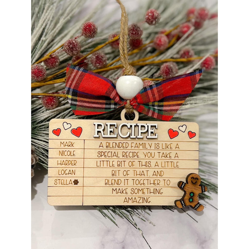 Gingerbread Blended Family Recipe Ornament