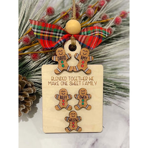Gingerbread People Blended Family Ornament