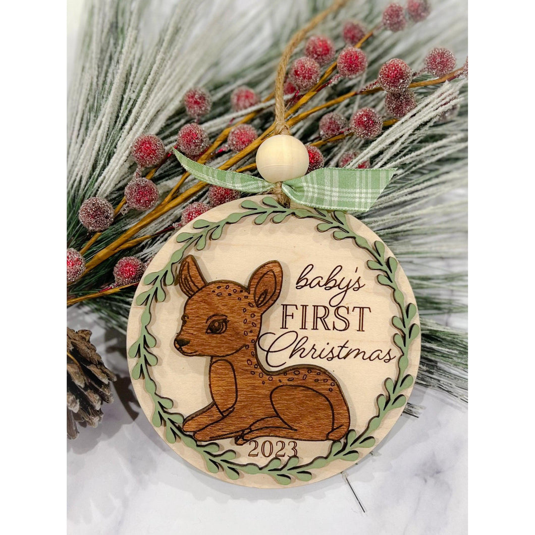 Baby’s First Christmas Deer Ornament