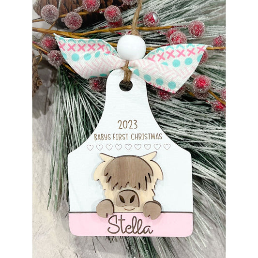 Baby’s First Christmas Highland Cow Ornament