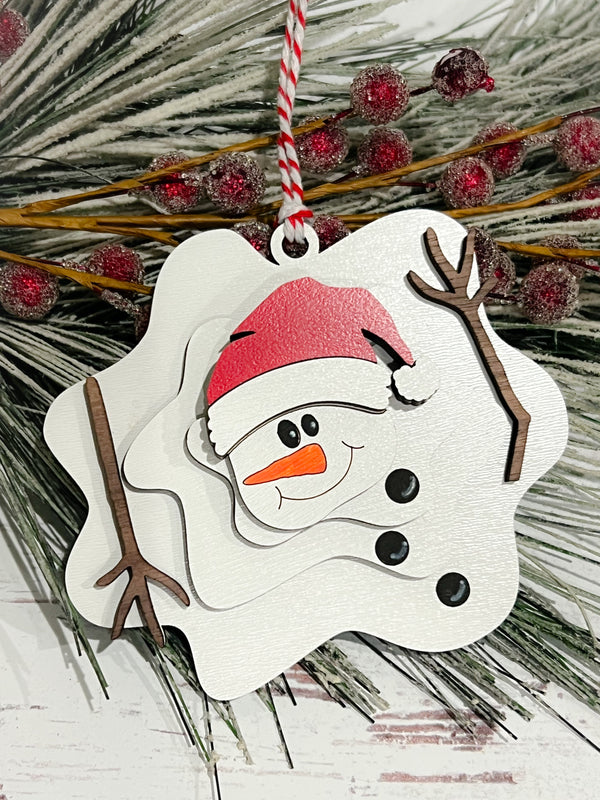 Melted Snowman Ornament