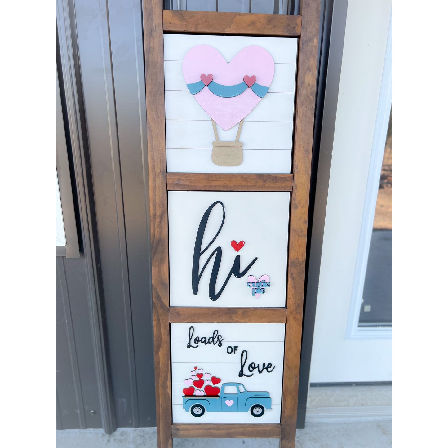 Interchangeable Porch Ladder Sign and Inserts