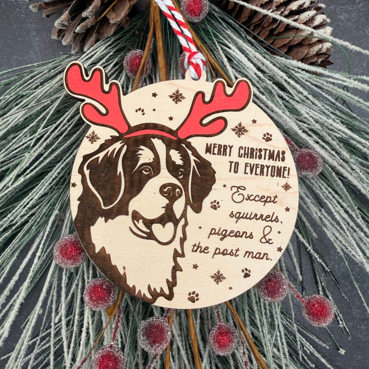 Retro Funny Dog Breed Ornament