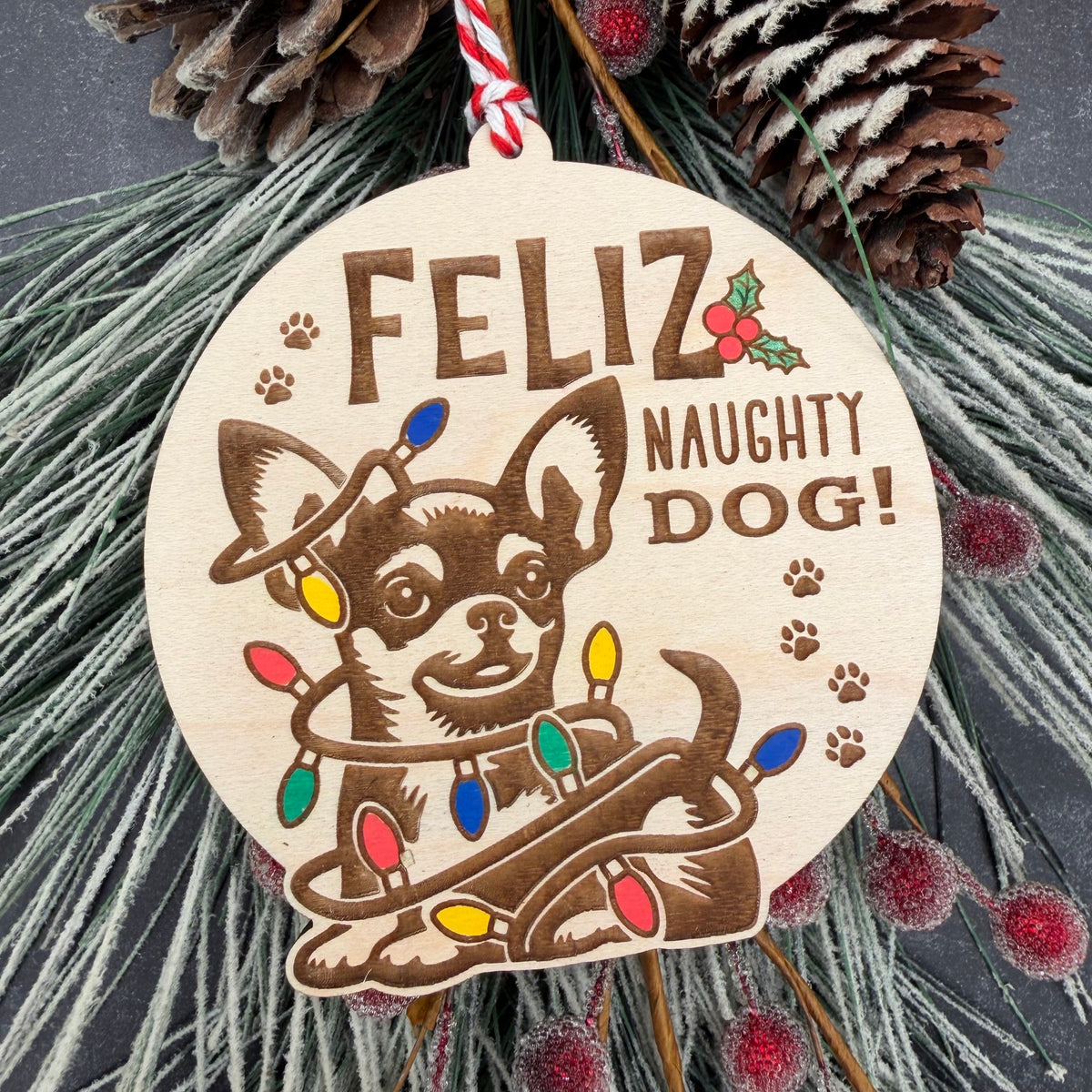 Retro Funny Dog Breed Ornament