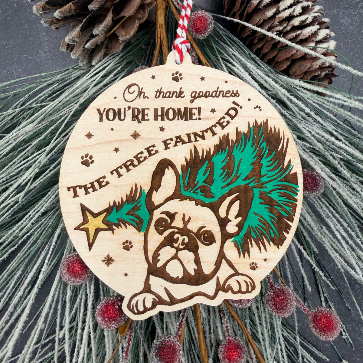 Retro Funny Dog Breed Ornament