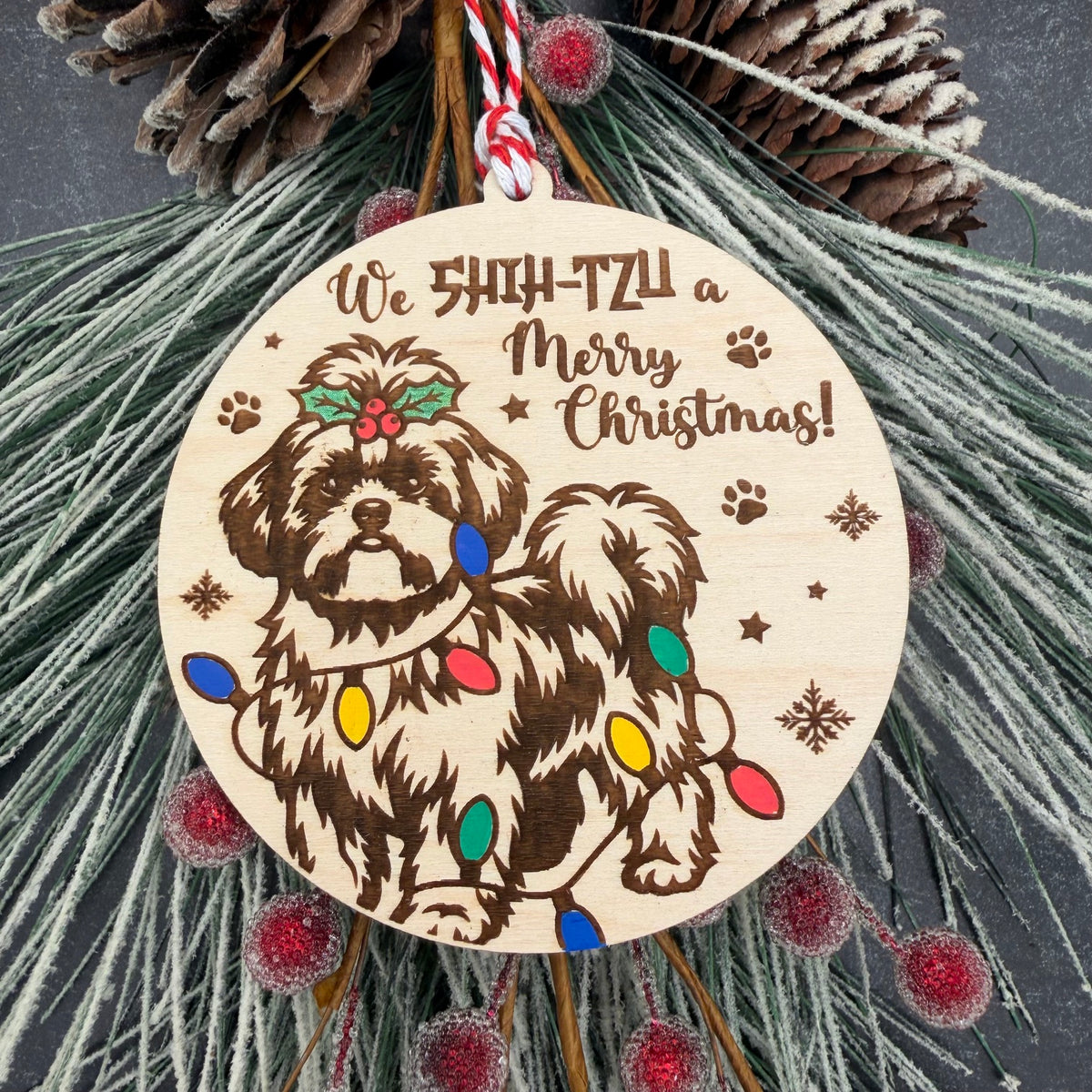 Retro Funny Dog Breed Ornament