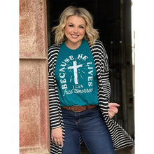Load image into Gallery viewer, Because He Lives Graphic T-shirt
