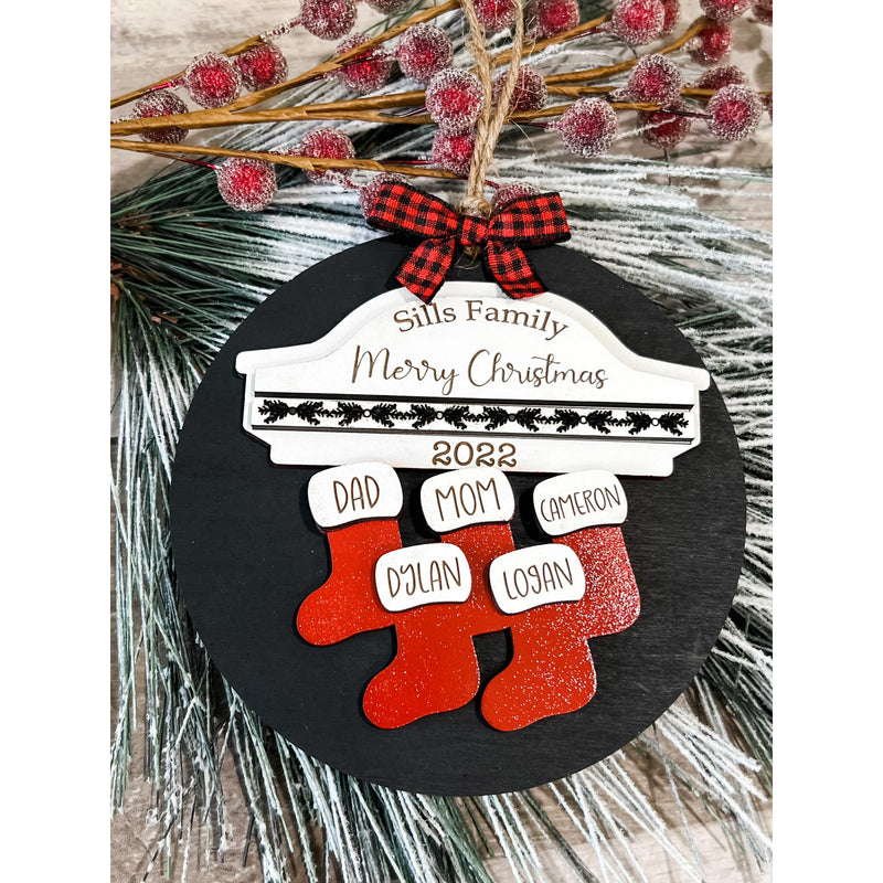Personalized Family Stocking Ornament