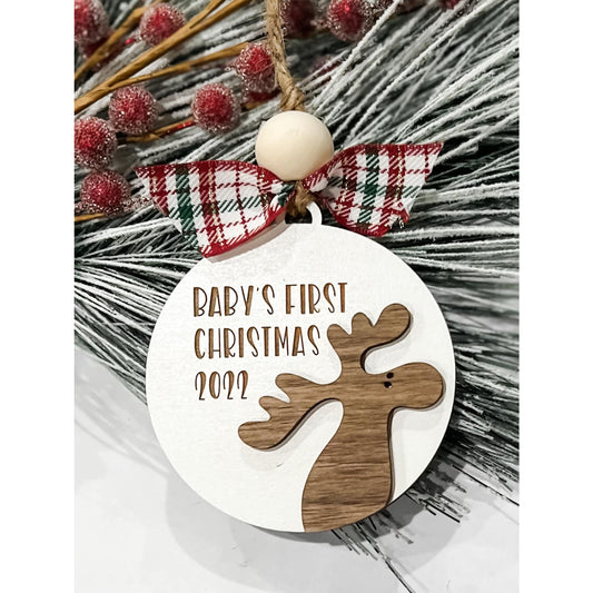 Baby’s First Christmas Moose Ornament