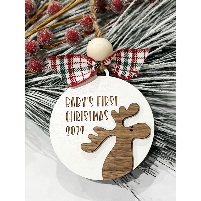 Baby’s First Christmas Moose Ornament