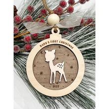 Load image into Gallery viewer, Baby’s First Christmas Baby Deer Ornament