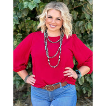 Load image into Gallery viewer, Rebel Red Blouse