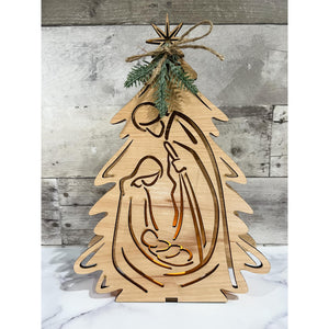 Nativity Votive Candle Tree