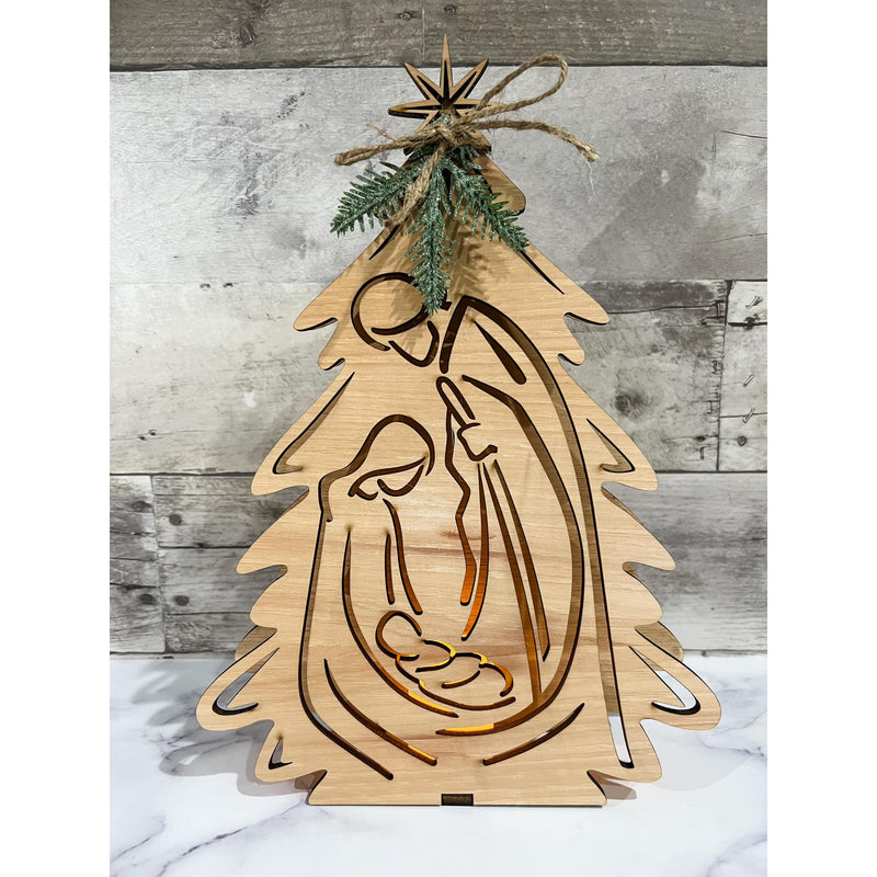 Nativity Votive Candle Tree