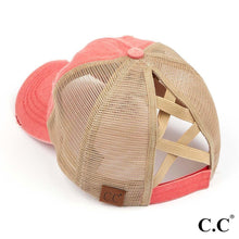 Load image into Gallery viewer, C.C. Brand Criss Cross Ponytail Hat