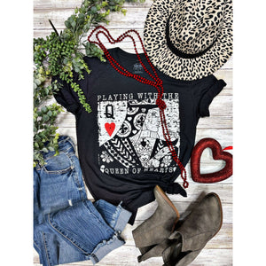 Playing with the Queen of Hearts Graphic T-shirt