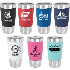 Personalized Beach 20 oz Tumbler with Silicone Grip