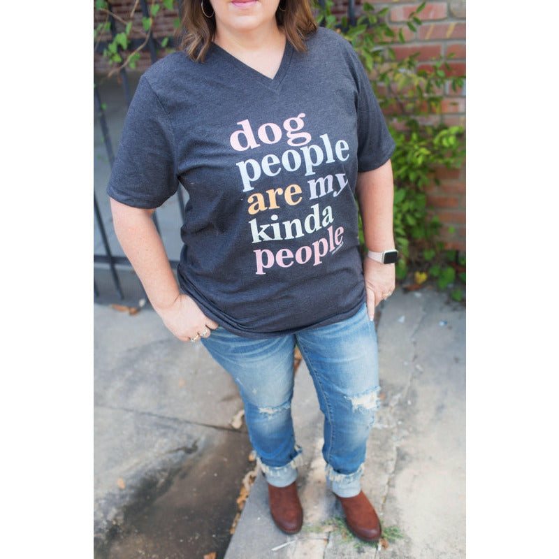 Dog People Are My Kinda People Graphic T-Shirt-Stella's Shabby Boutique