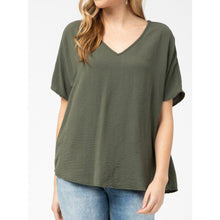 Load image into Gallery viewer, Olive V-Neck Top