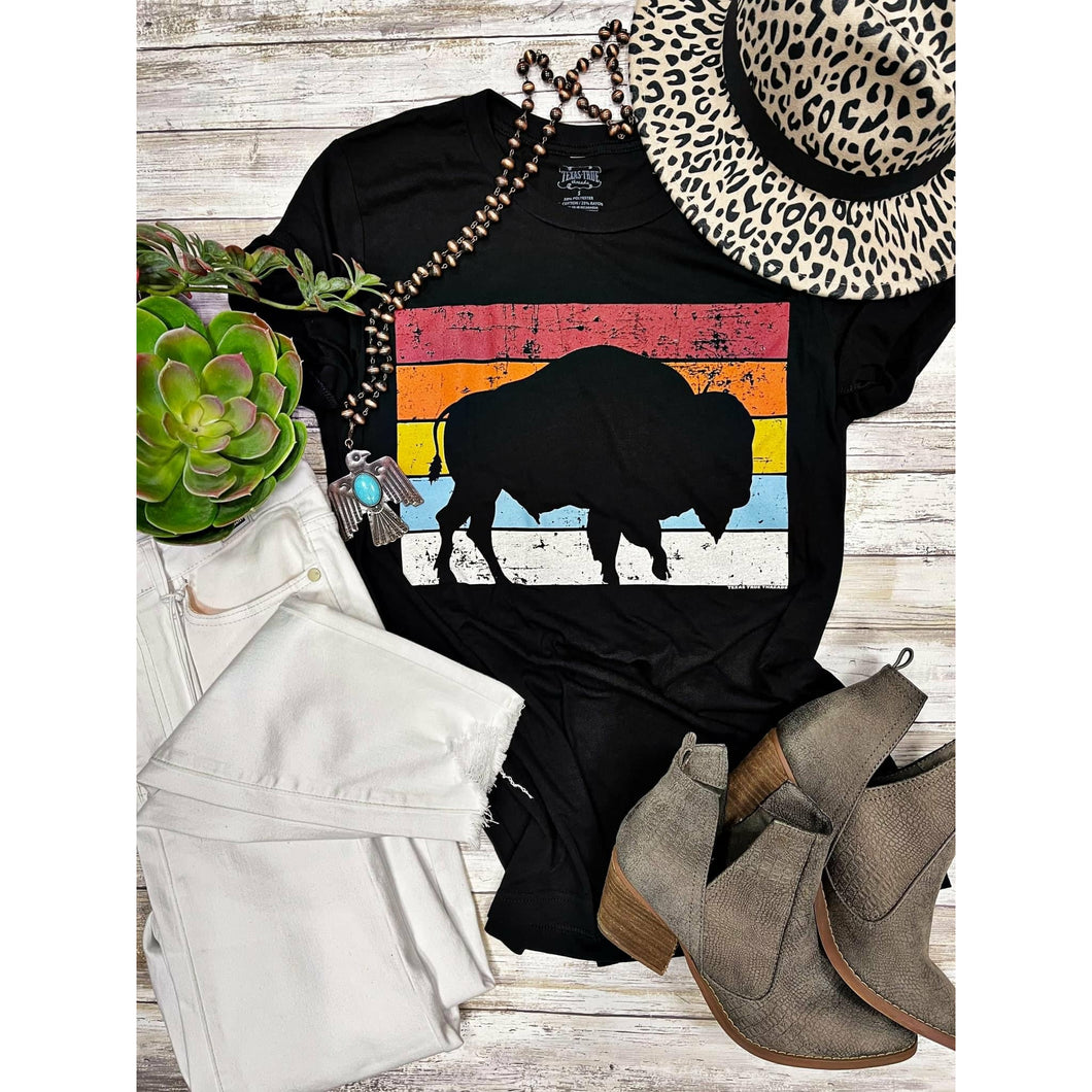 Shadowed Buffalo Graphic T-shirt