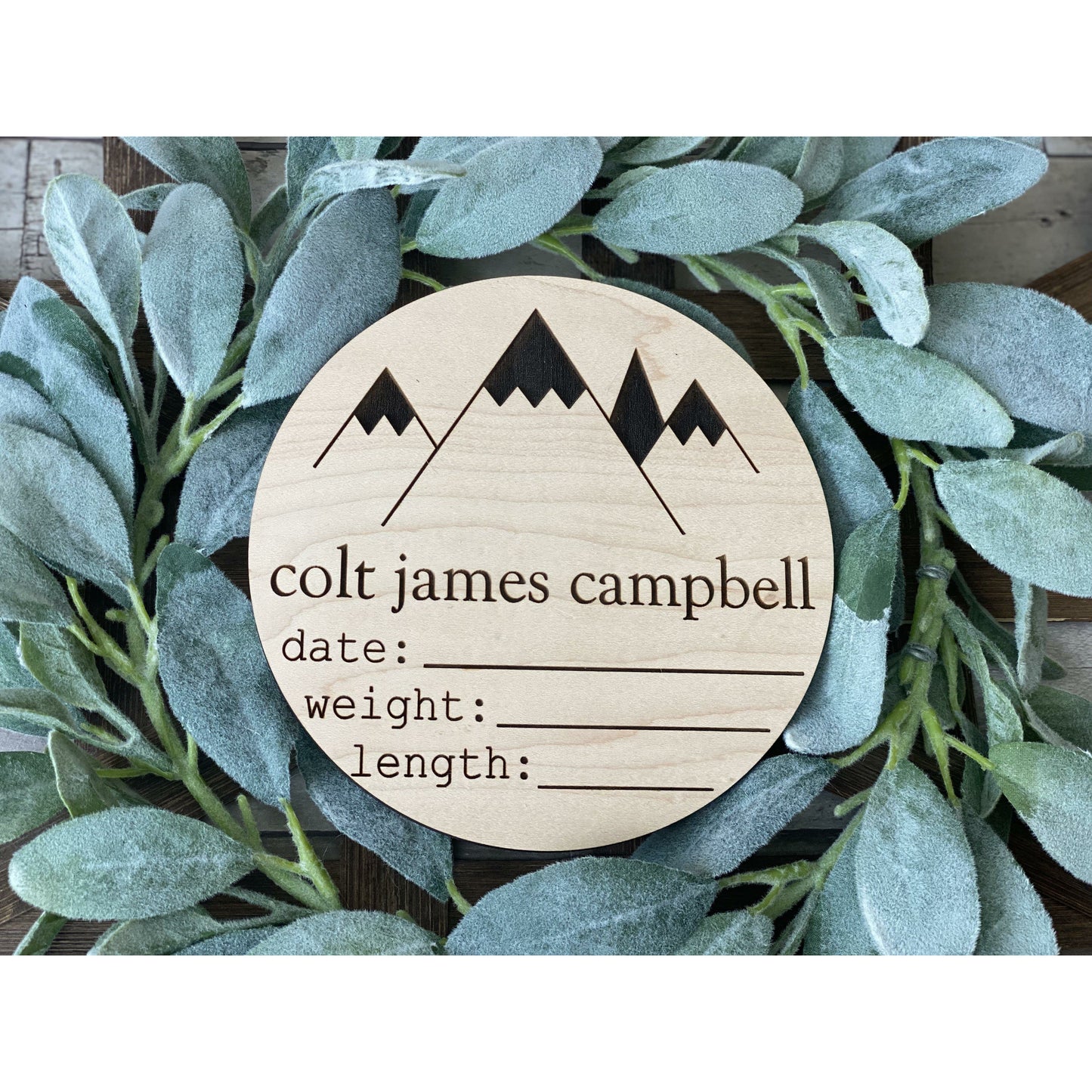 Engraved Baby Milestone & Announcement Rounds