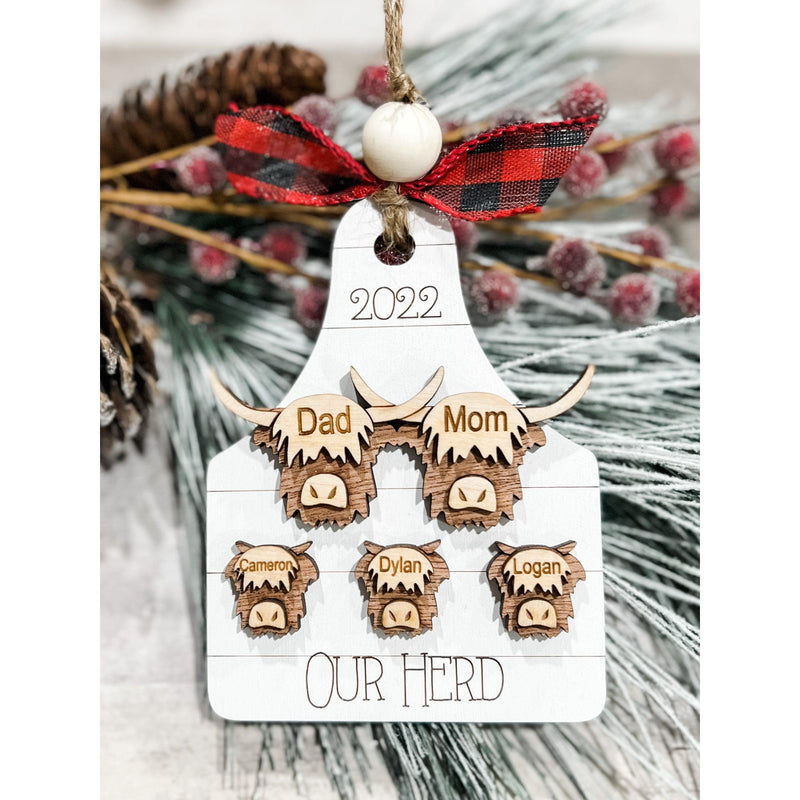Personalized Highland Cow Ornament