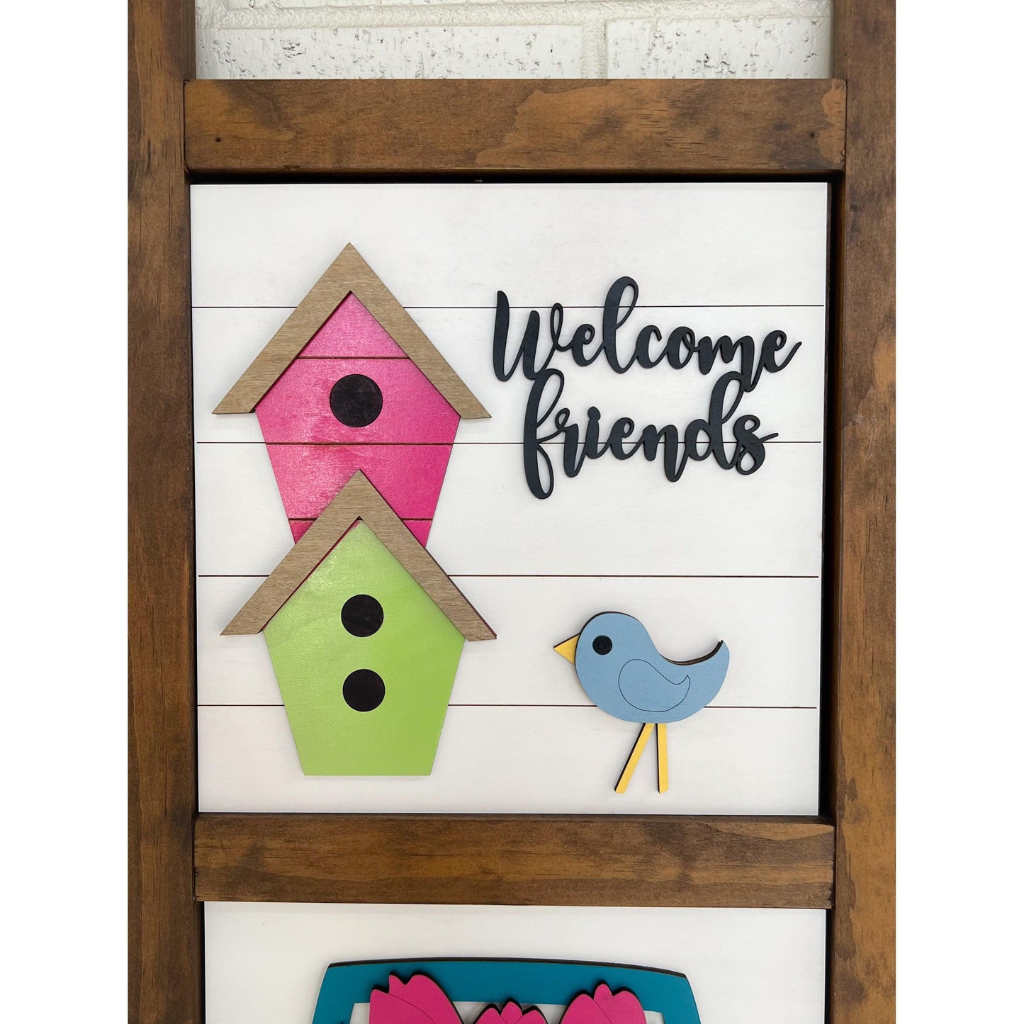 Interchangeable Porch Ladder Sign and Inserts