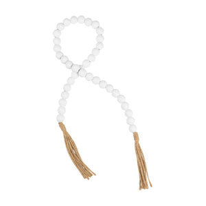 Wood Bead Strand with Tassels