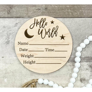 Engraved Baby Milestone & Announcement Rounds